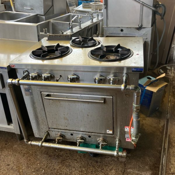 マルゼン 3口ガスレンジ MGRD-096D 2021年製